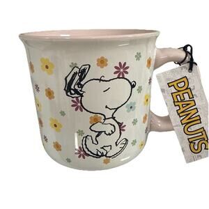 Snoopy FLOWERS 21 oz Mug NEW Peanuts Easter Mother’s Day Spring Daisy Flower
